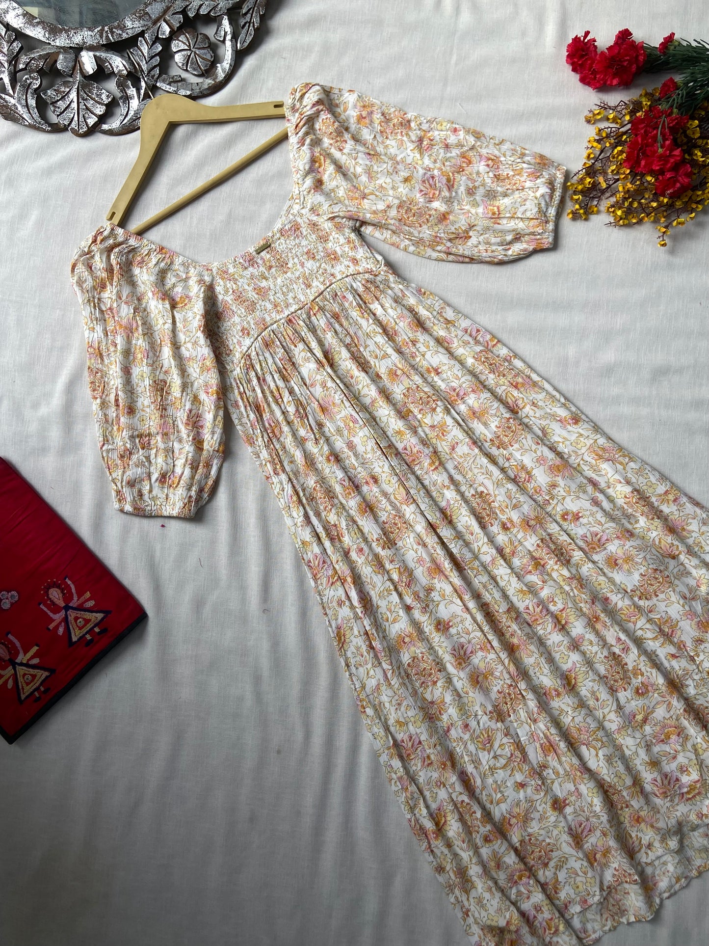 White Floral Maxi Dress