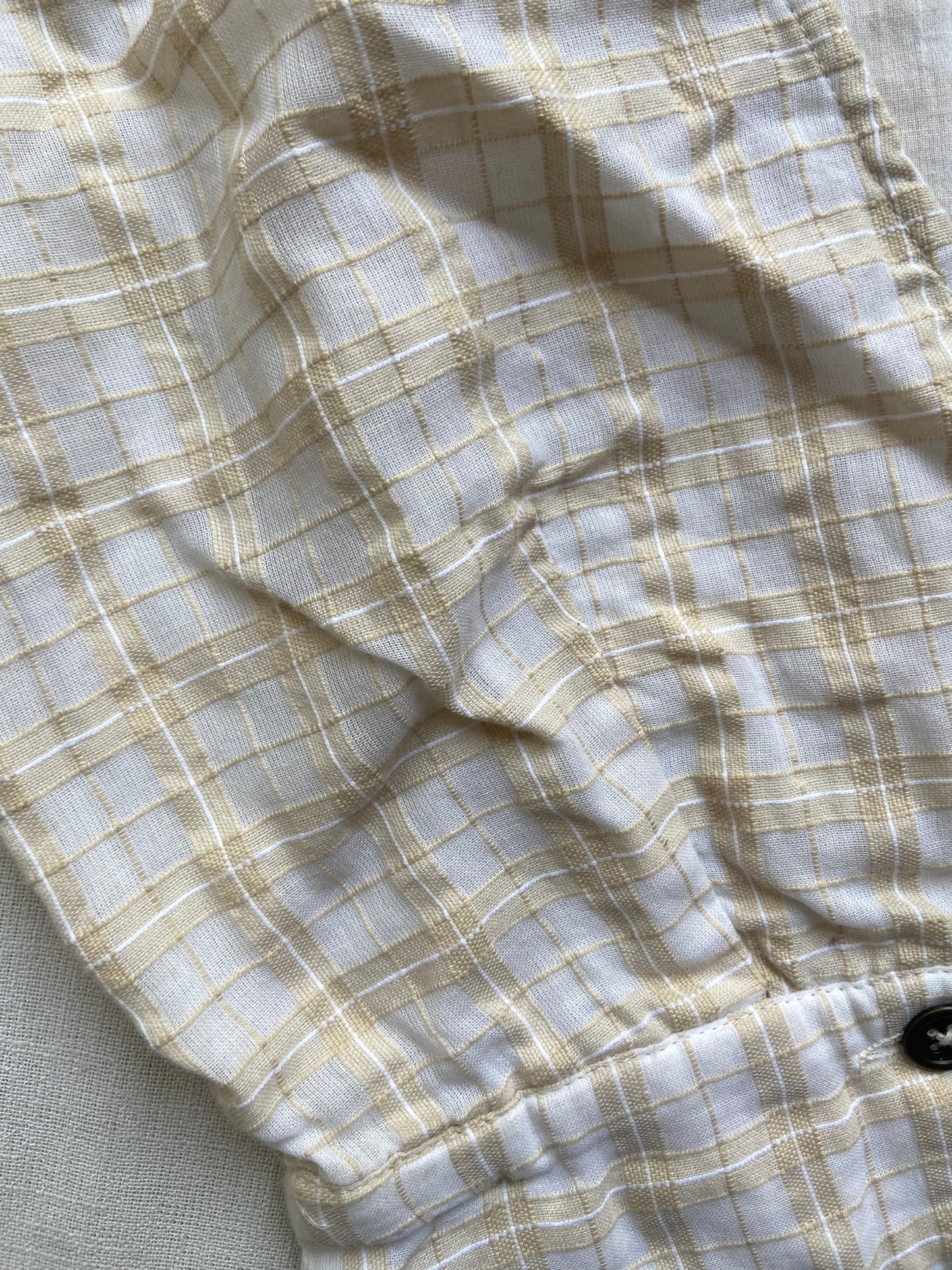 Casual Plaid Button-Detail Mini Dress