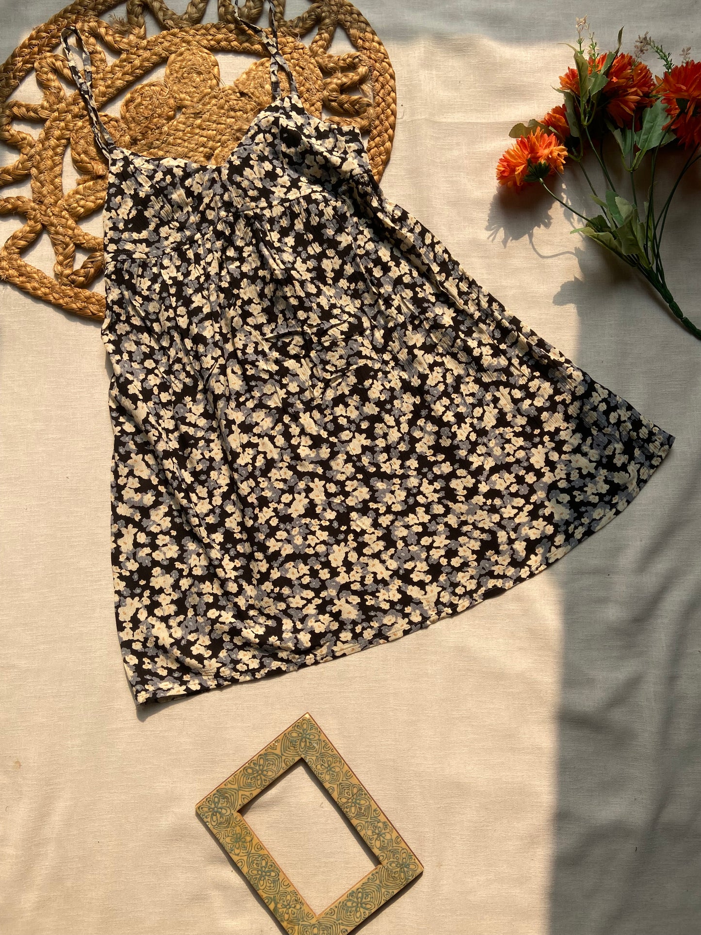 Floral Print Sleeveless Dress for Women