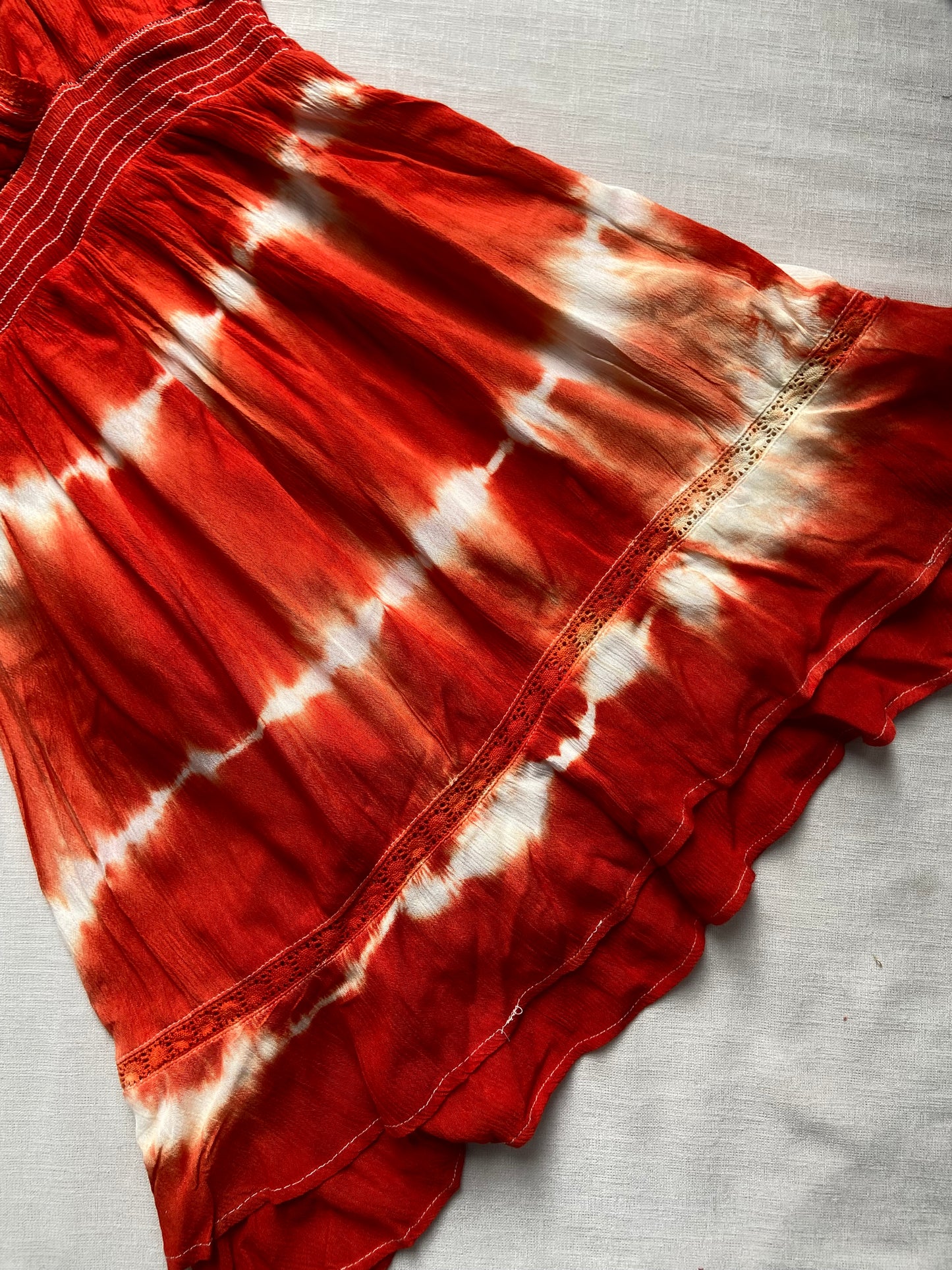 Sunburst tie-dye mini dress