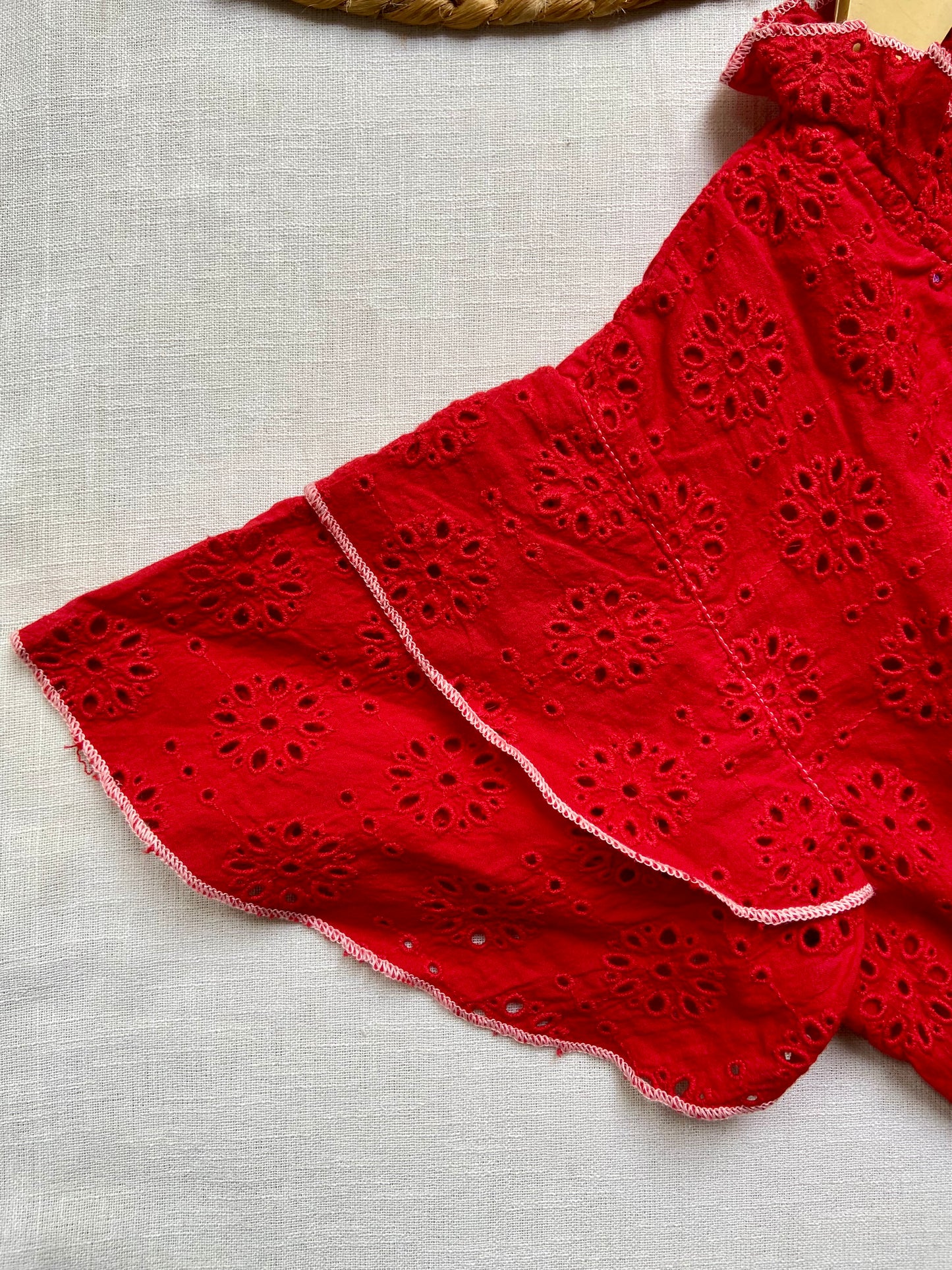 Red Tye And Dye Midi Dress