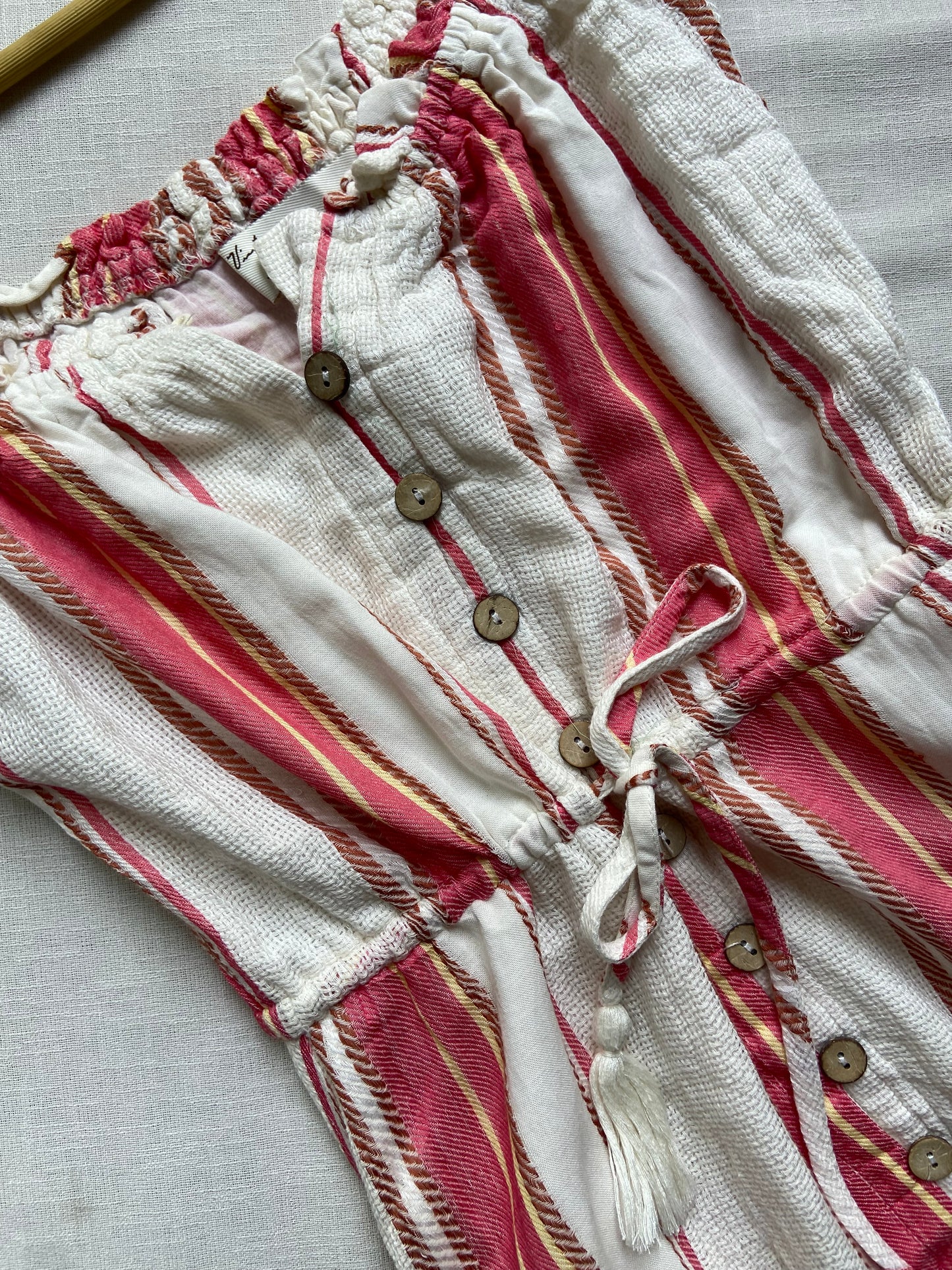 Stripe Print High Low Dress