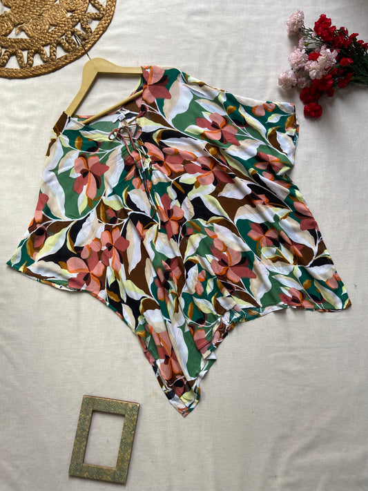 Multicolor Floral Kaftaan Top