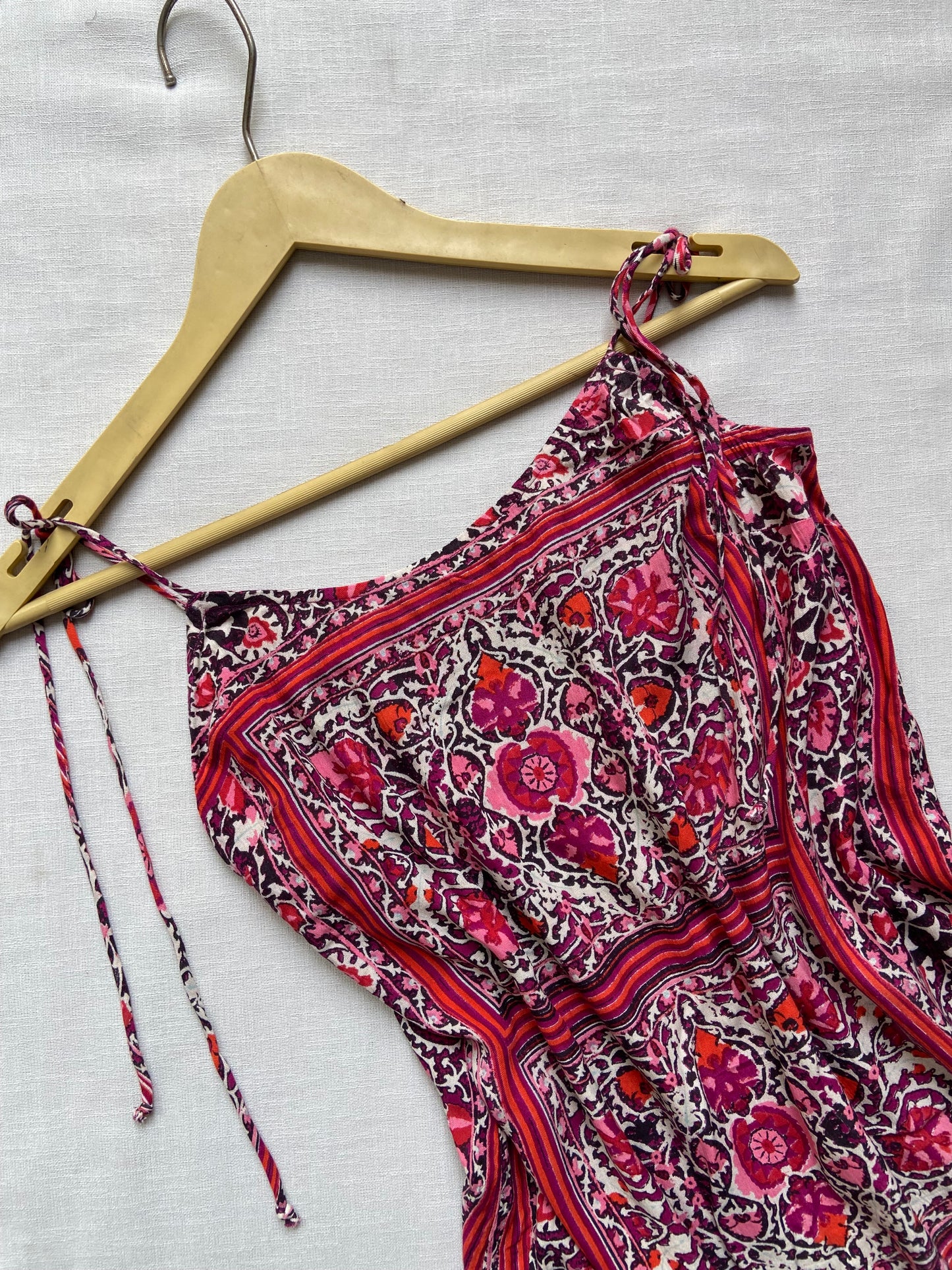 Women's Bohemian Floral Print One-Shoulder Mini Dress