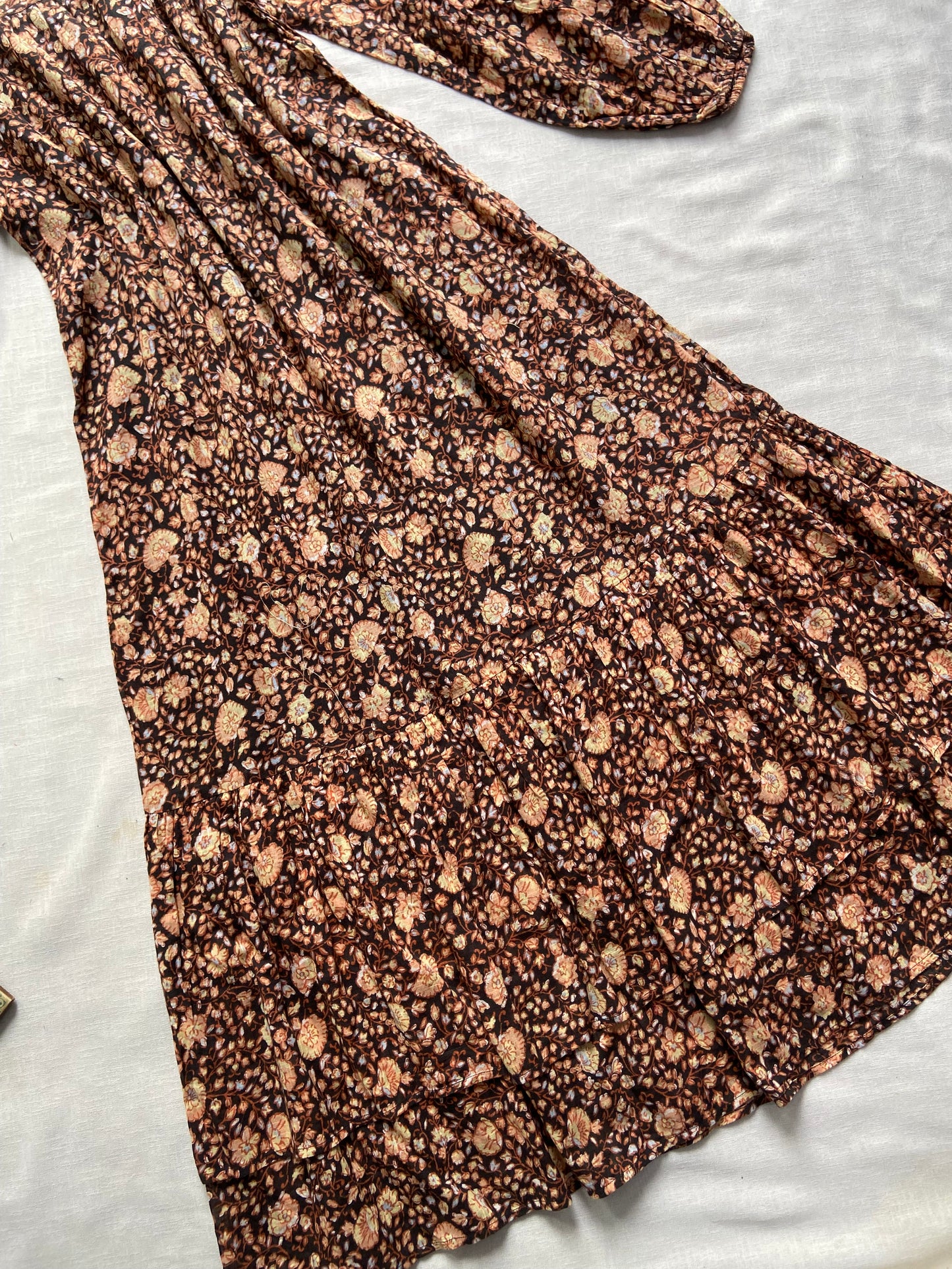 Brown And Beige Billabong Maxi Dress