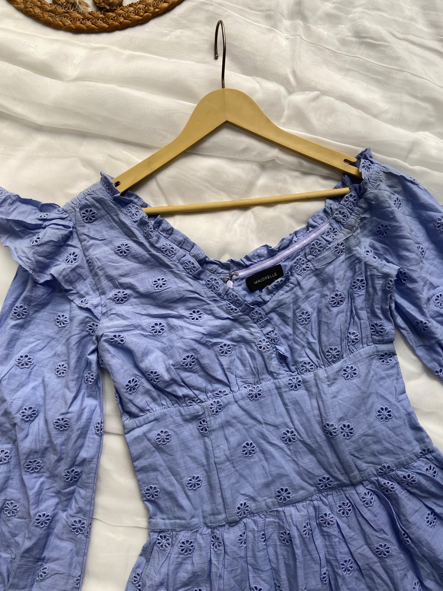 Lilac Mirage Ruffle Mini Dress