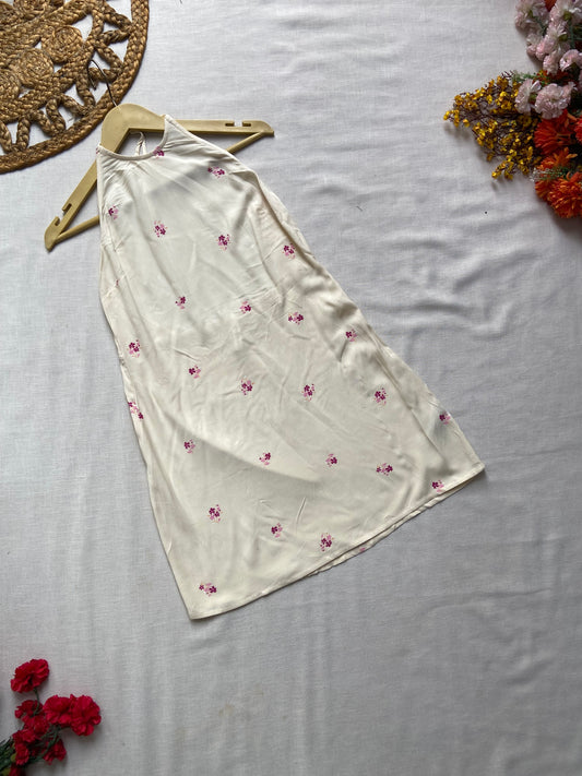 Lemon Halter Neck Mini Dress