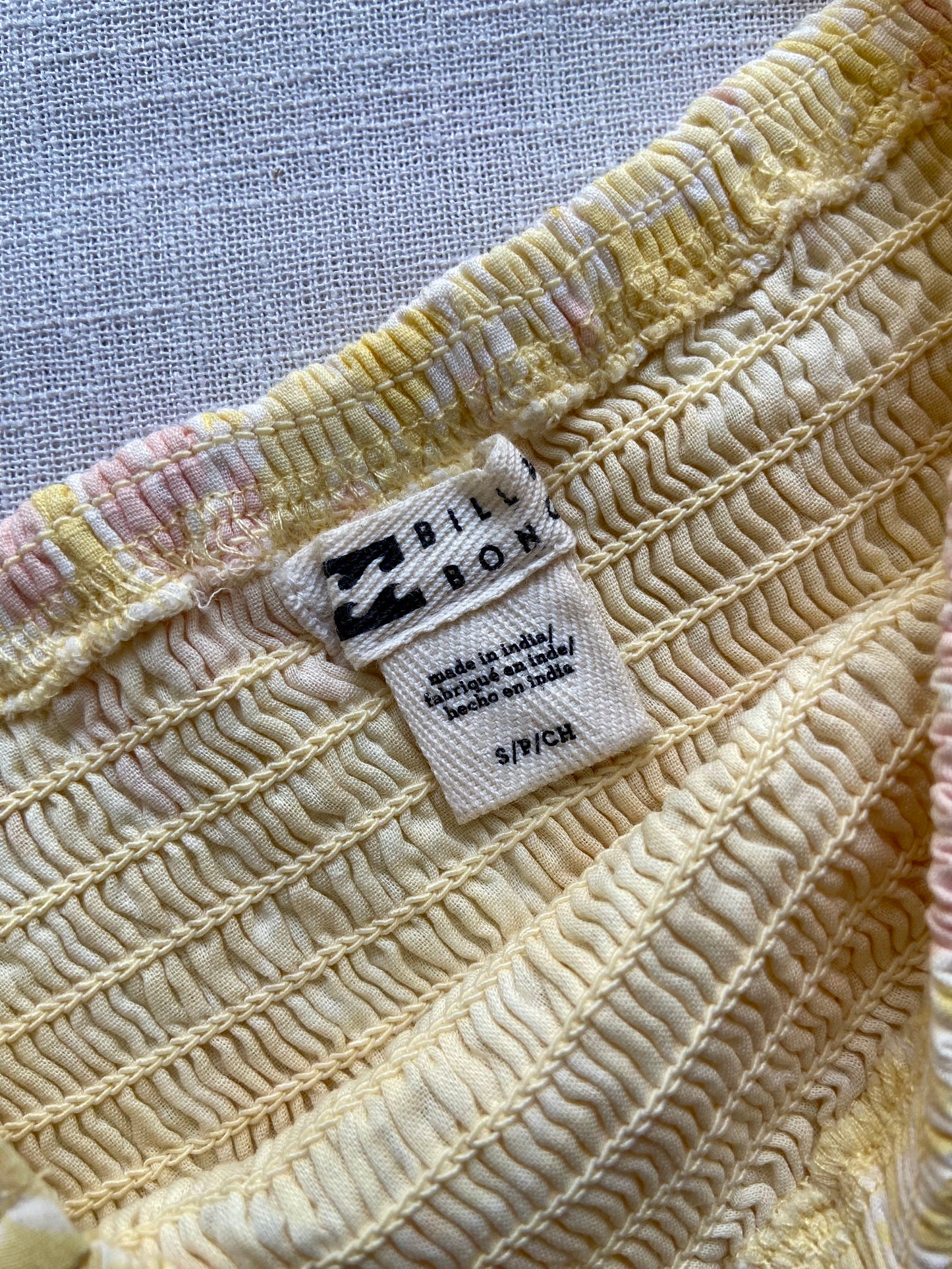 Yellow And Peach Floral Mini Dress