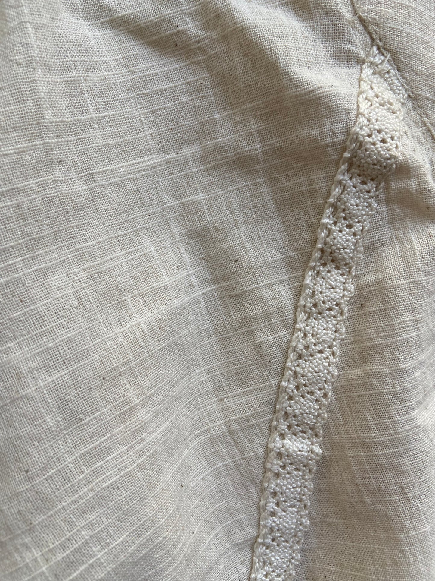 Off White V Neck Full Sleeve Top