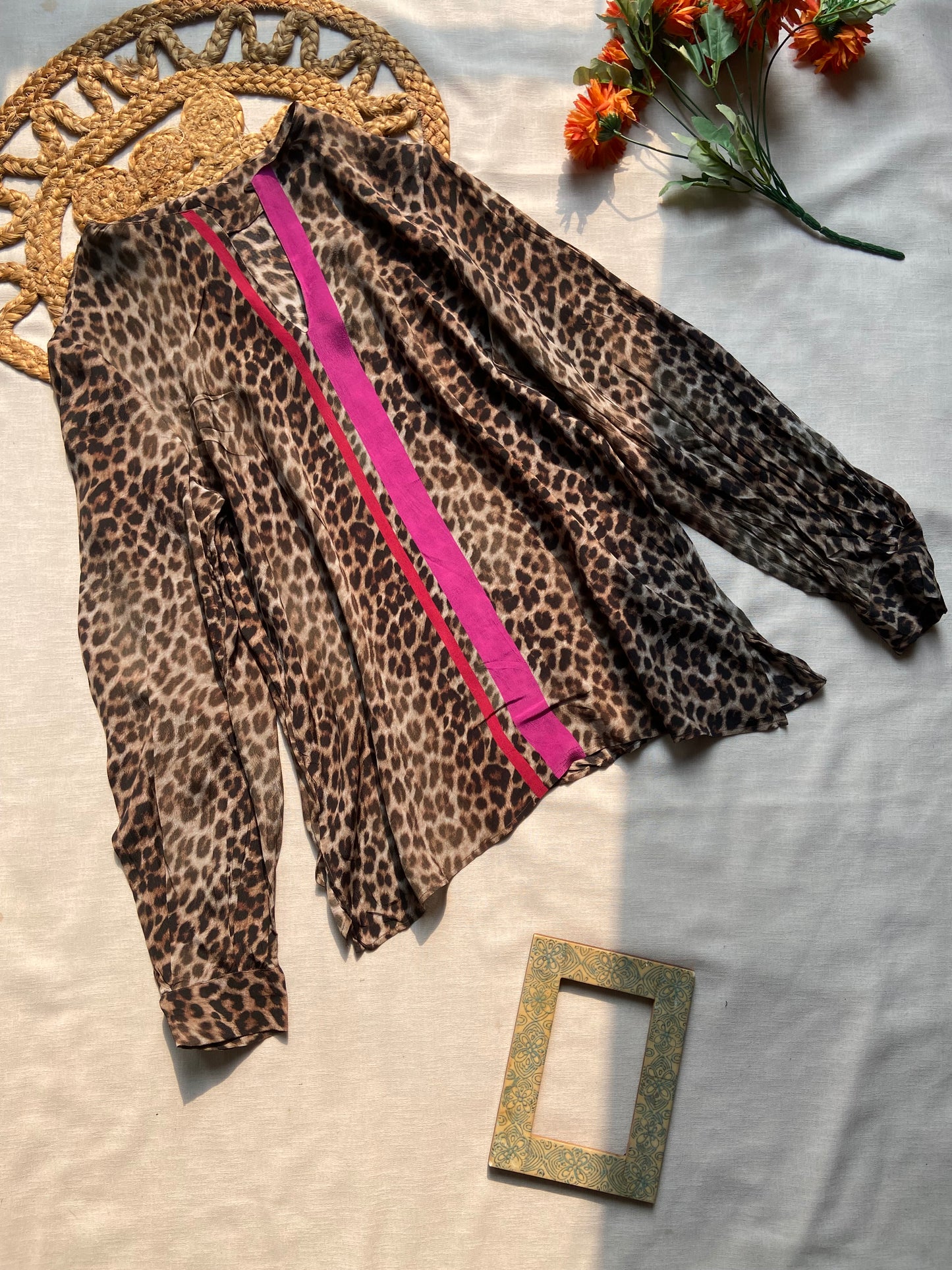 Leopard Print Long Sleeve Shirt for Women