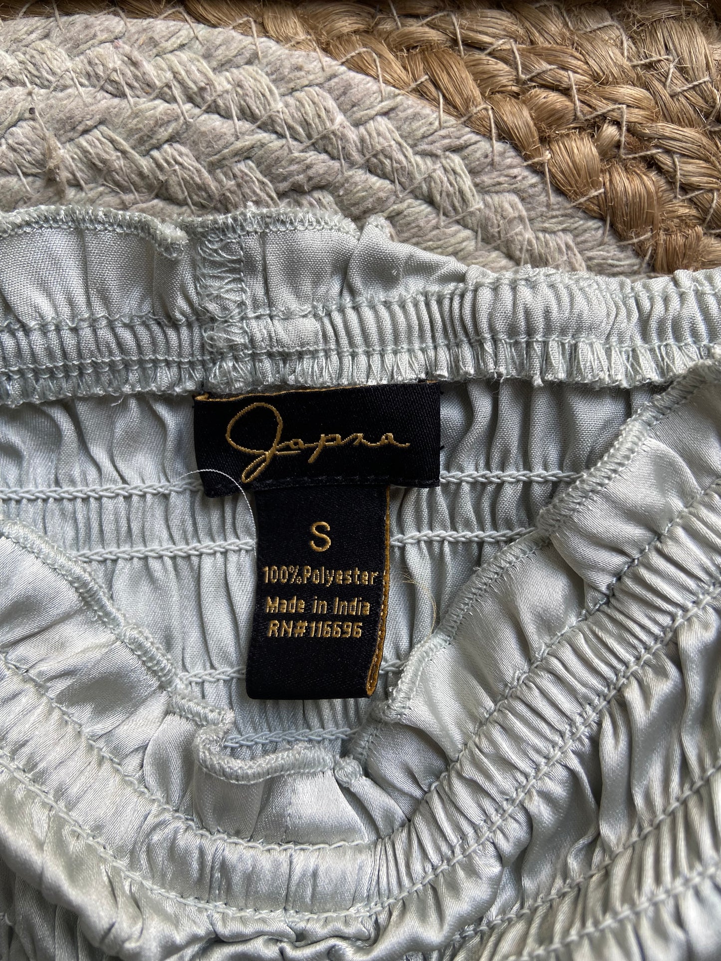 Satin Puff Sleeve Smocked Crop Top