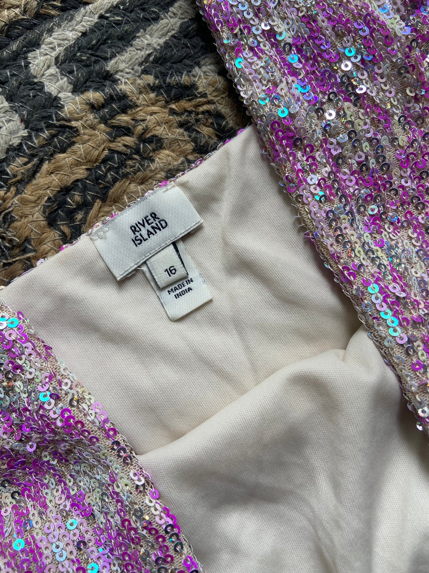 Women's Purple Sequin Sleeveless Party Crop Top