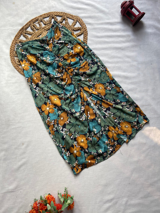 Floral Print Midi Skirt for Women – Multicolor