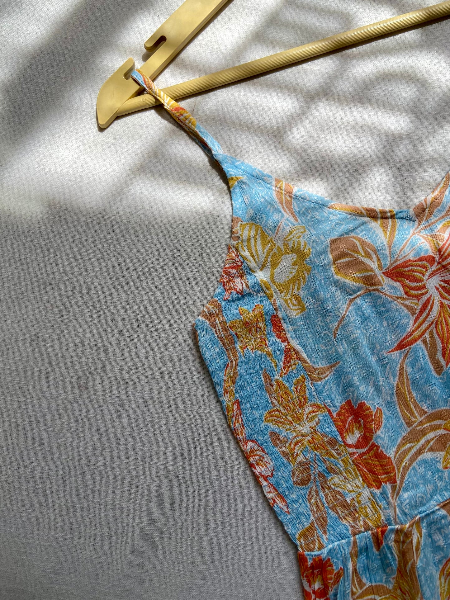 Blue Floral Midi Dress