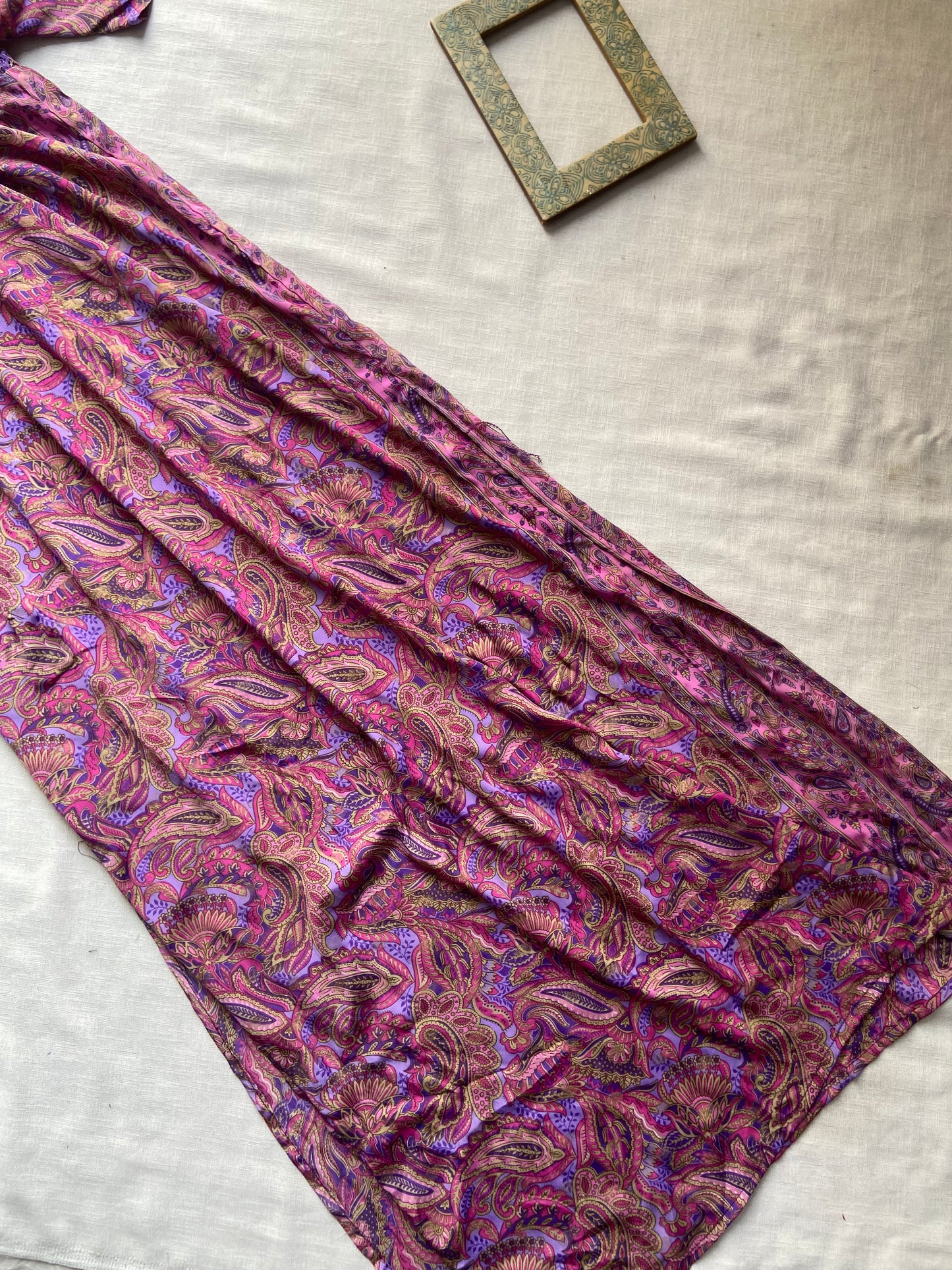 Pink Floral Boho Maxi Dress