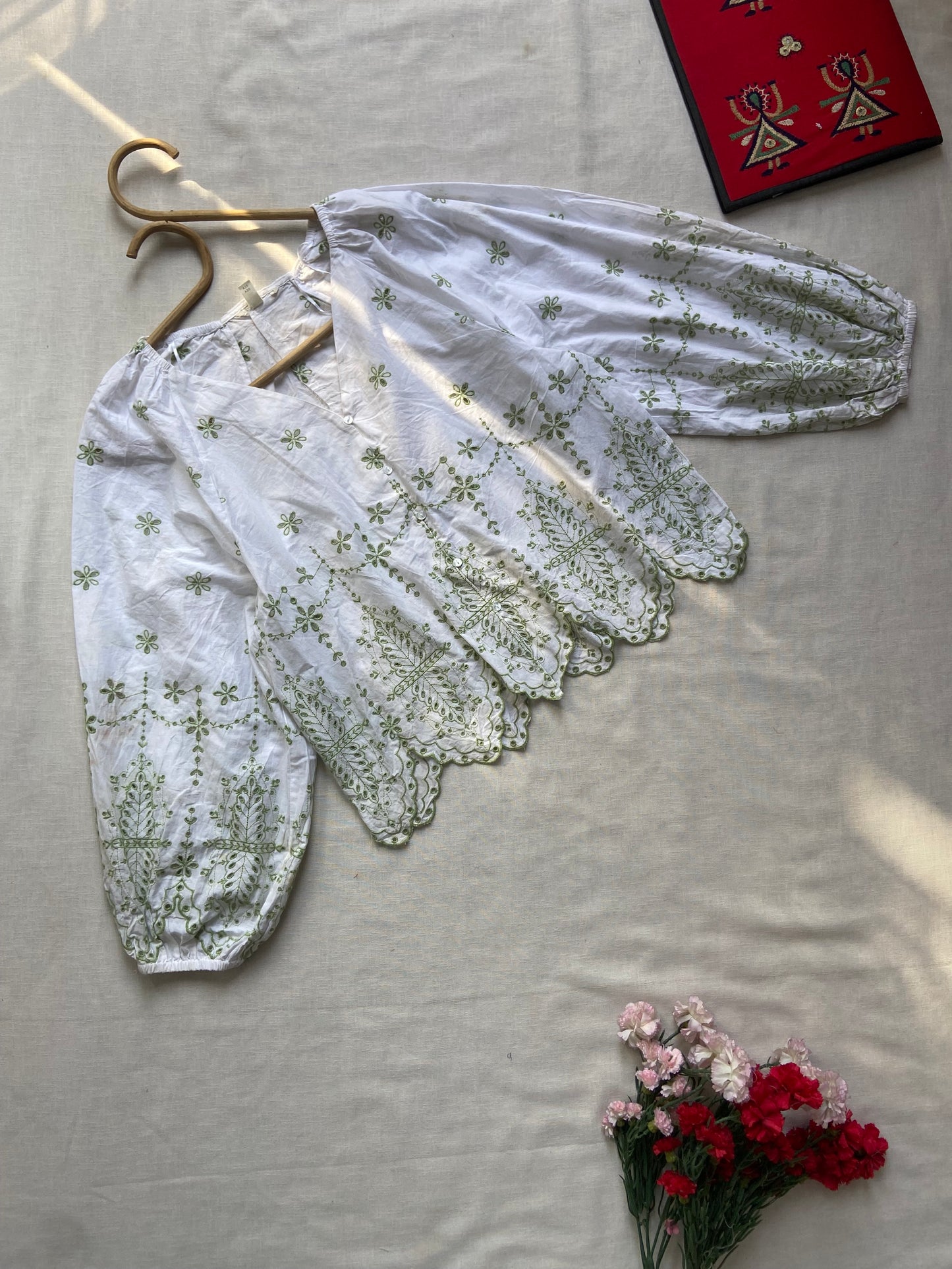 Meadowlace Scallop Embroidered Top