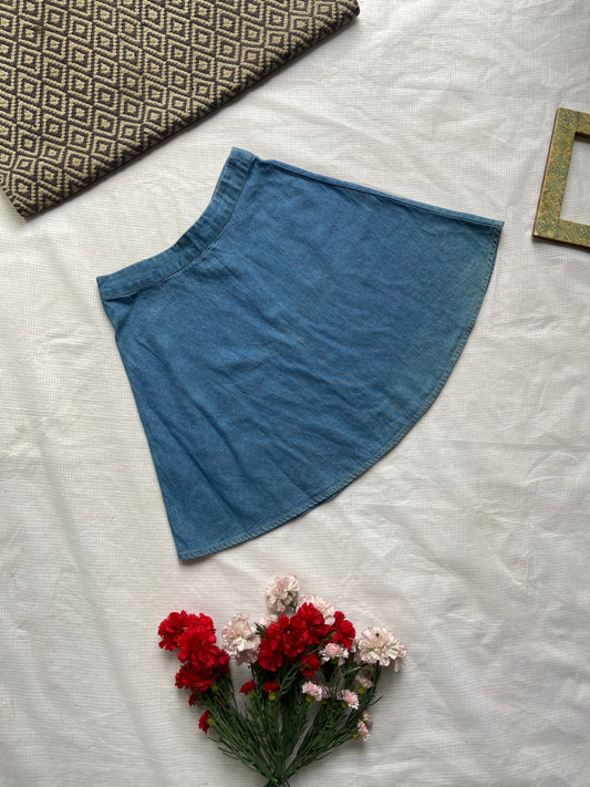 Classic Denim A-Line Mini Skirt
