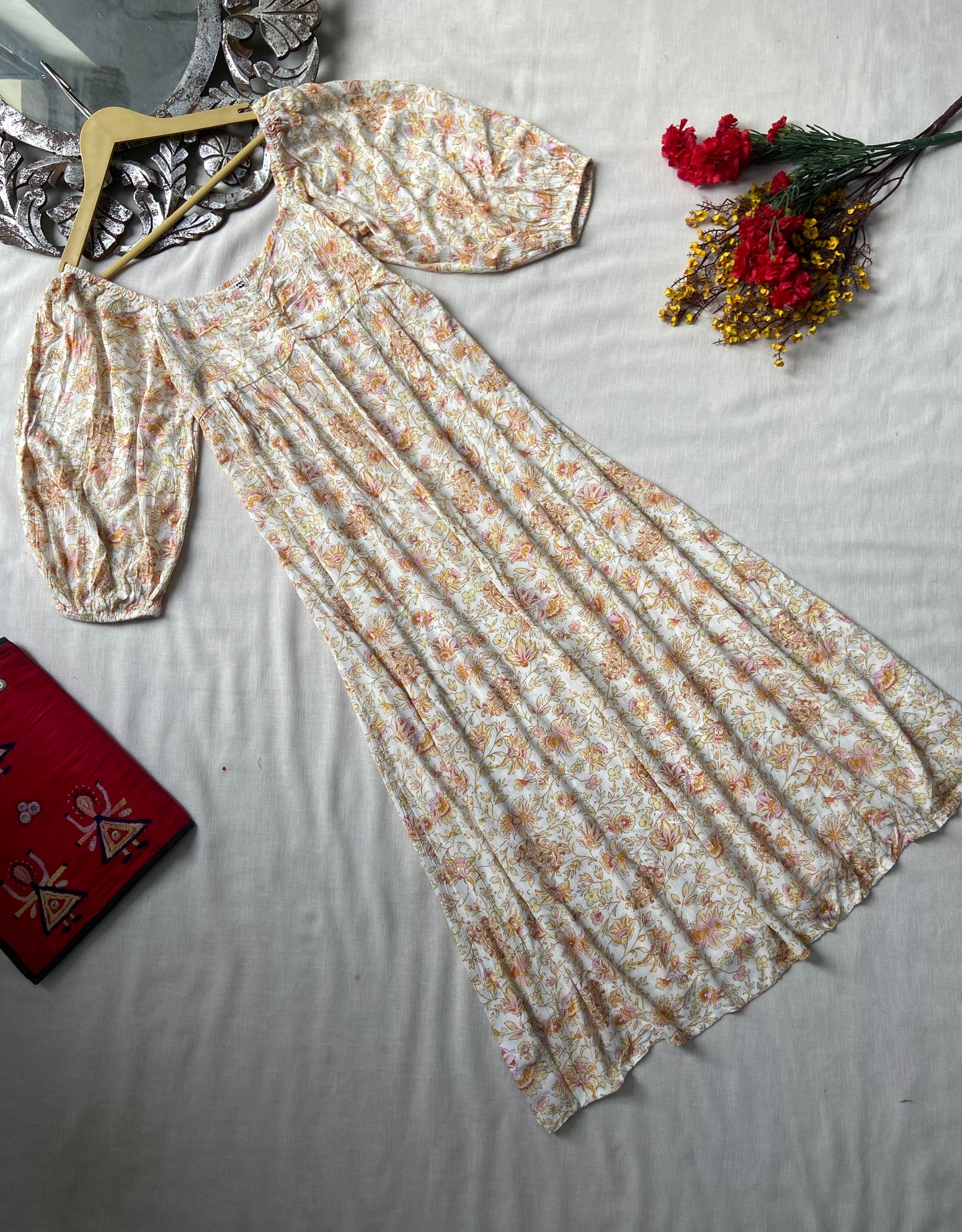 White Floral Maxi Dress