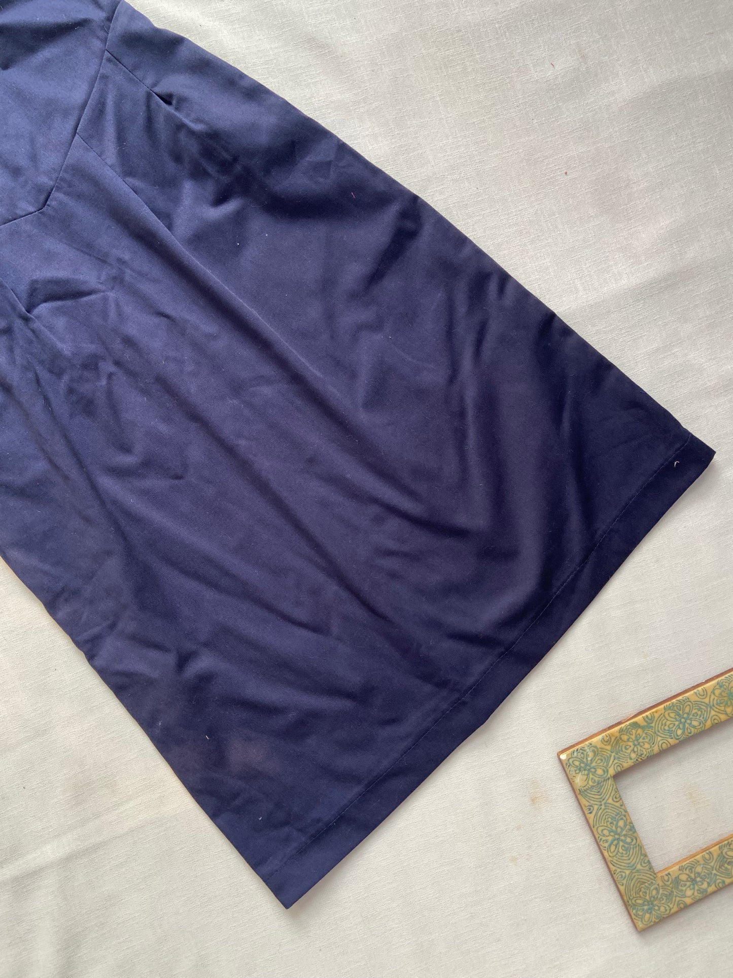 Women's Navy Blue Sleeveless A-Line Dress