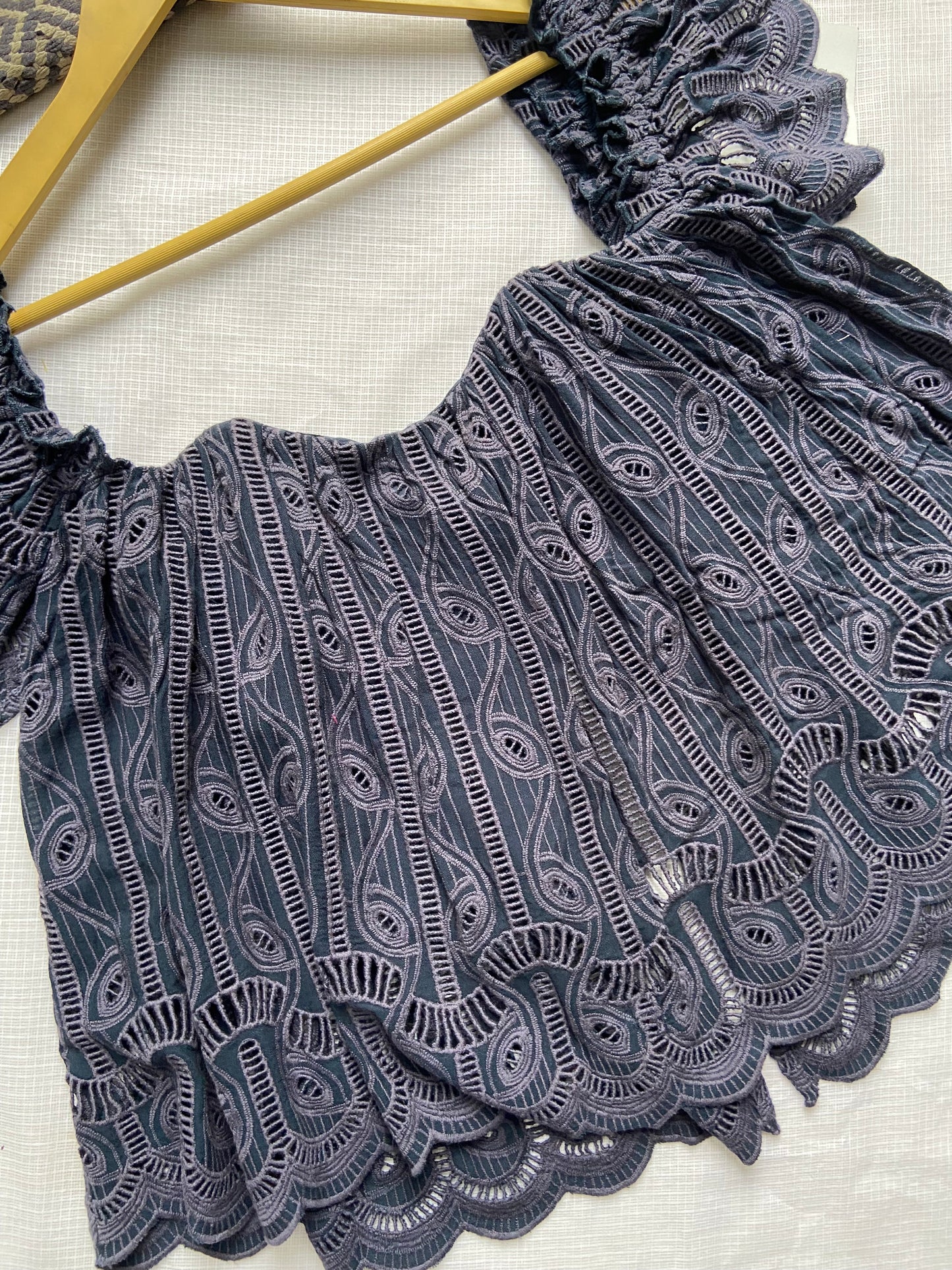 Elegant Black Lace Off-Shoulder Crop Top